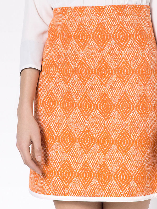 Orange and White Dress