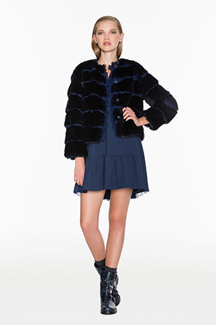 Midnight Blue Faux Fur