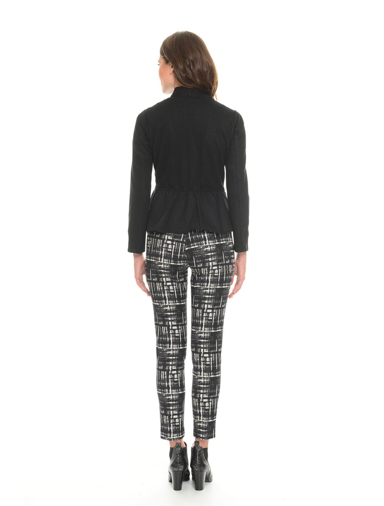 Black Waist Knitted Blazer