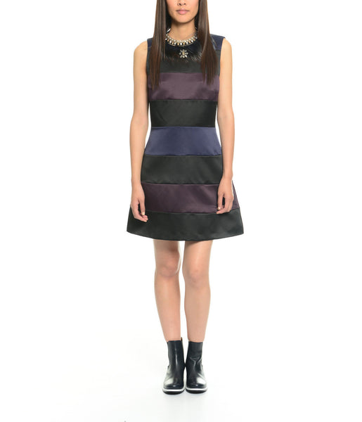 Black/Bordeau Sleeveless Dress