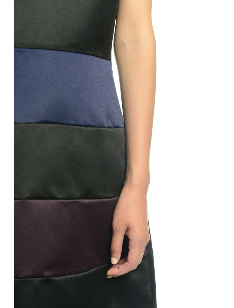 Black/Bordeau Sleeveless Dress