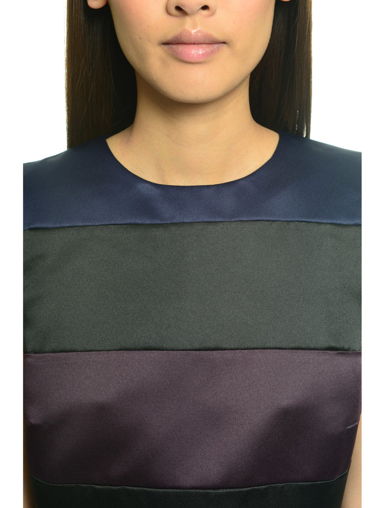 Black/Bordeau Sleeveless Dress