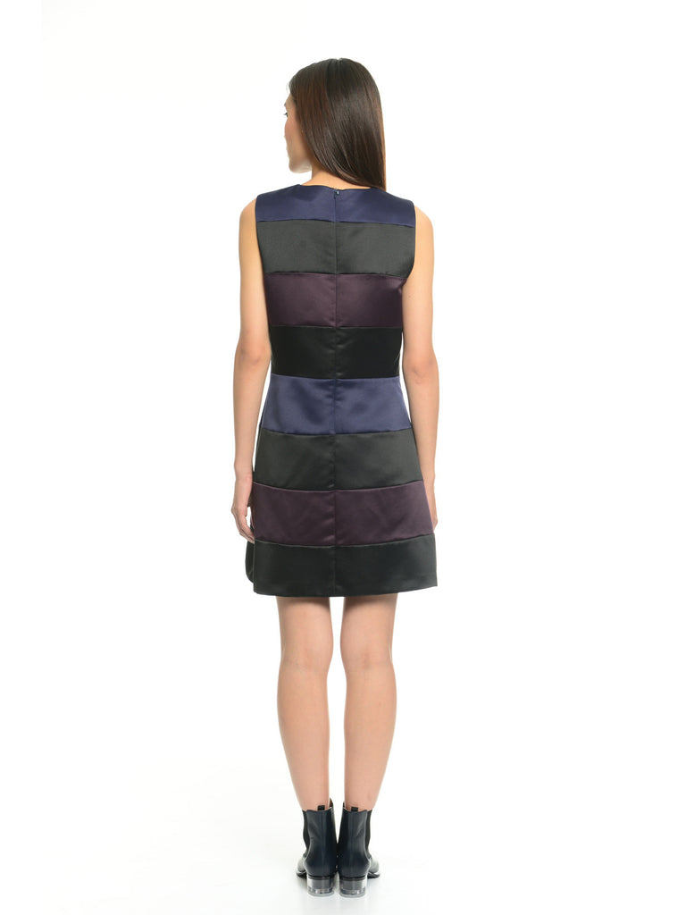 Black/Bordeau Sleeveless Dress