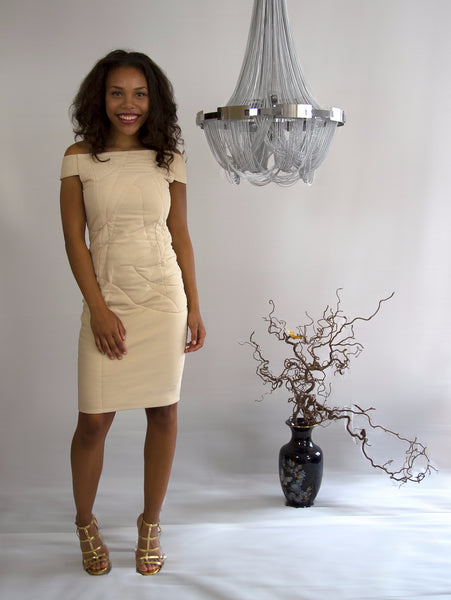 Off-Runway Cream Dress