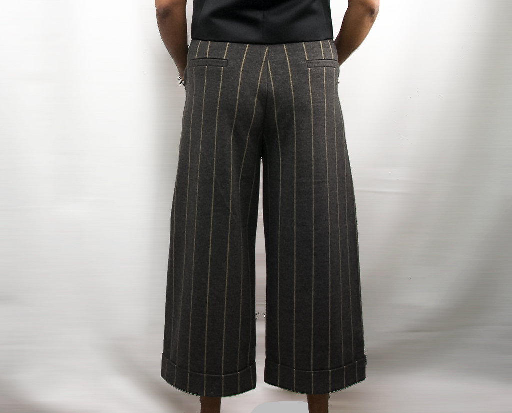 Grey Pinstripe Culottes