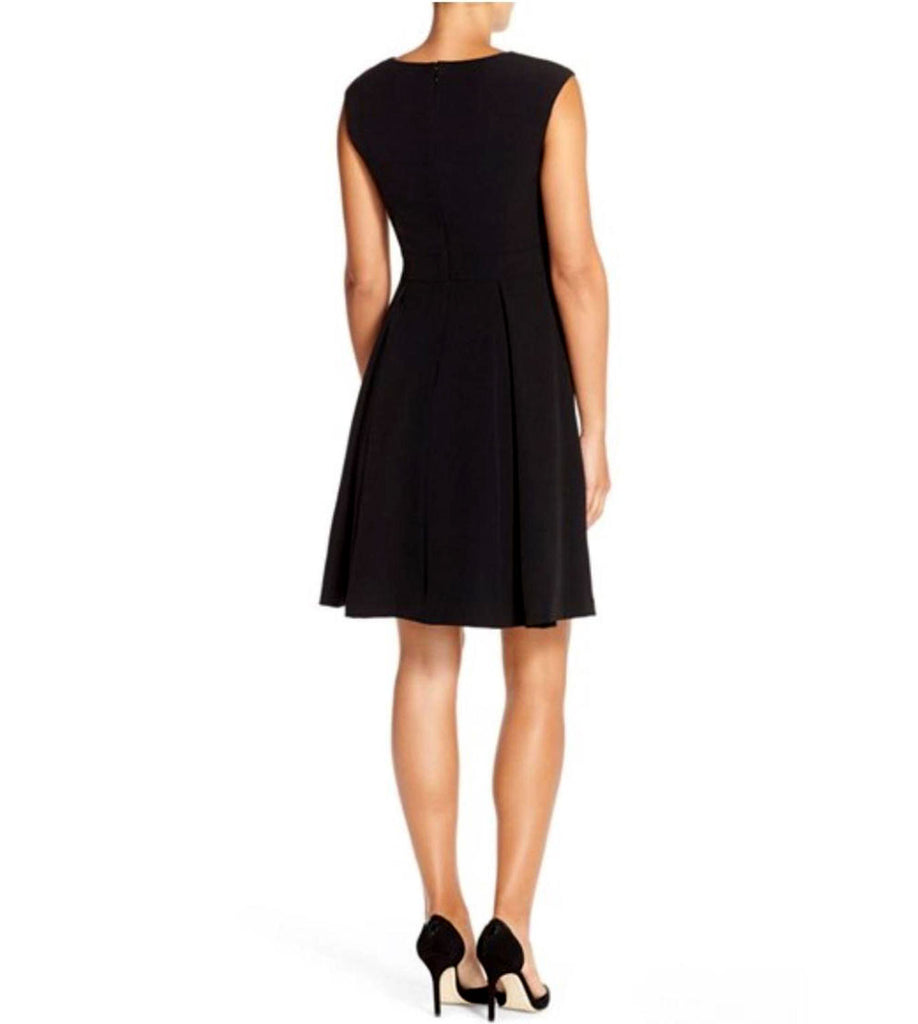 Black Embellished Crepe Dress