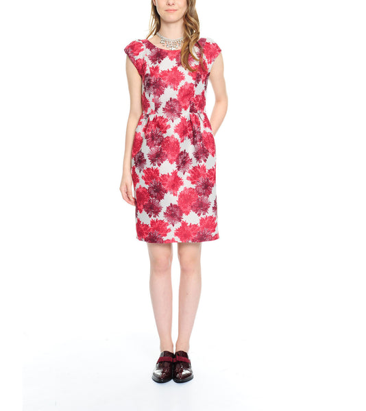 Bordeaux Jacquard Dress