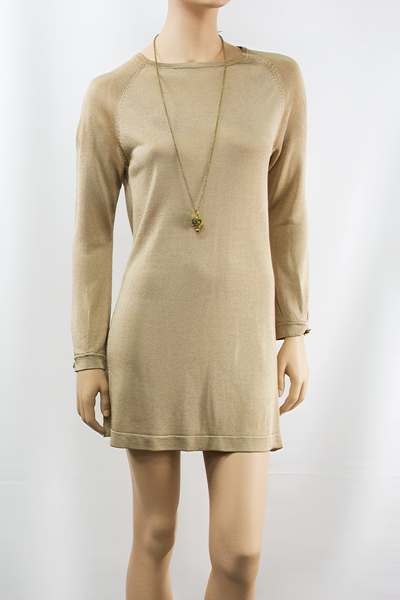 Gold Light-weight Knitted Dress