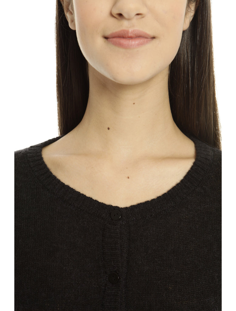 Black Cardigan with Feathers