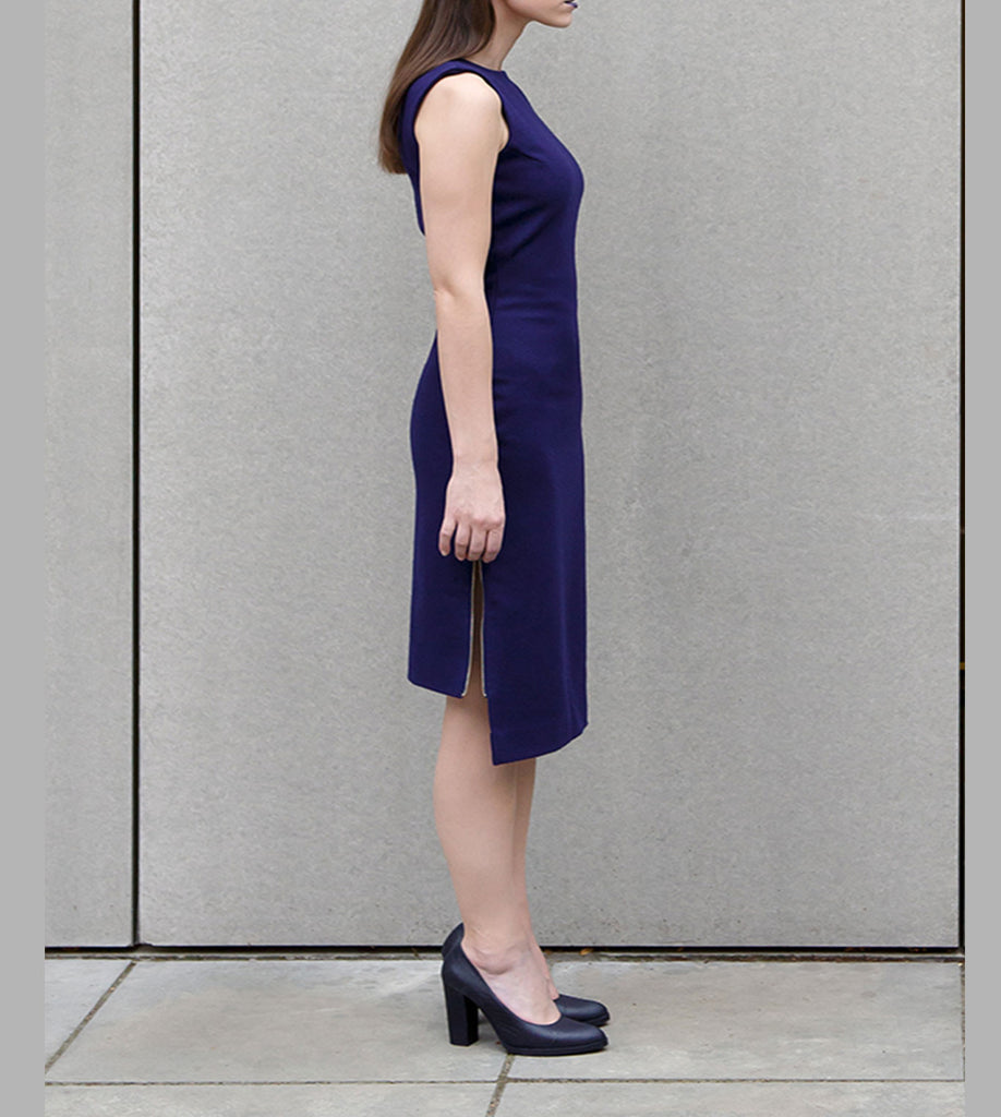 Pantone 2745C Tailored Sheath Dress