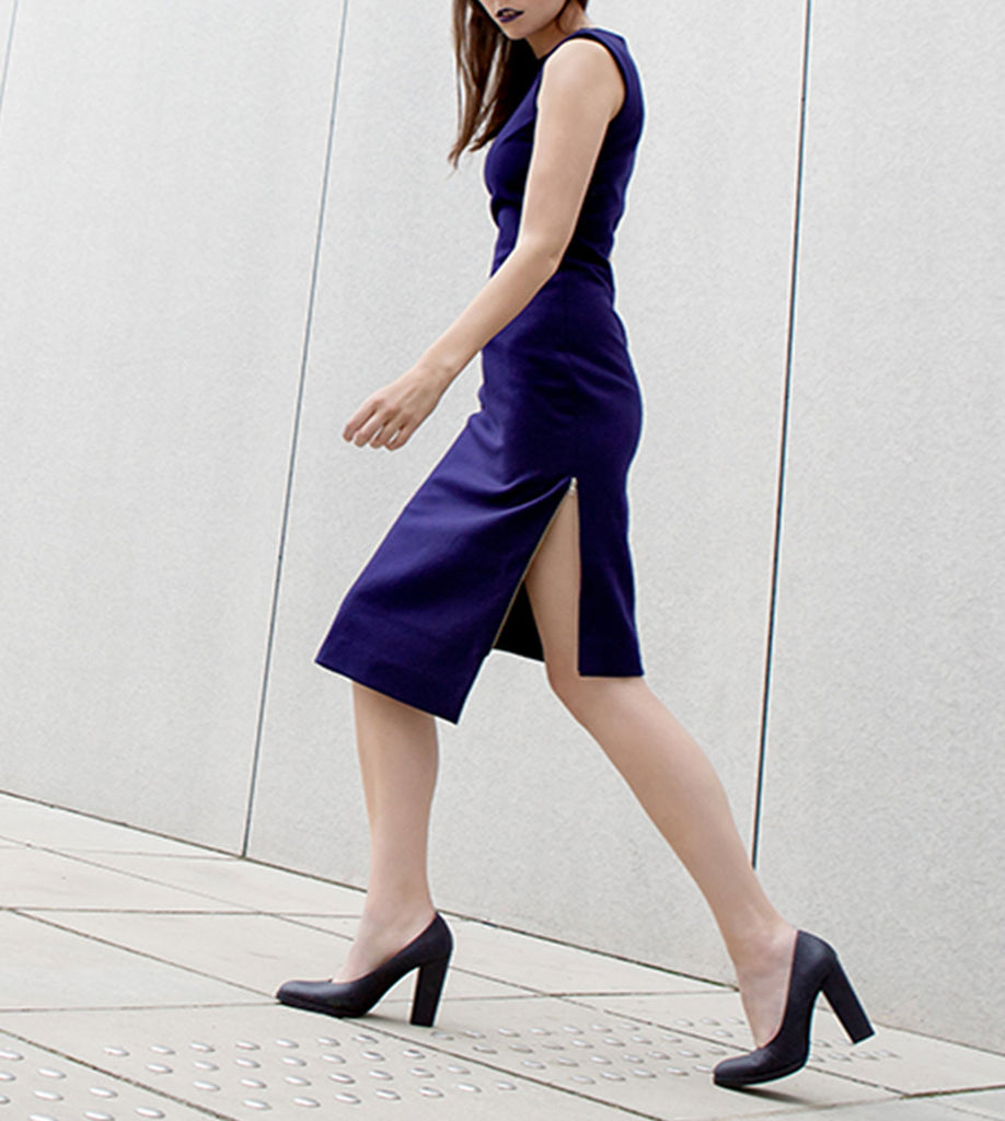 Pantone 2745C Tailored Sheath Dress