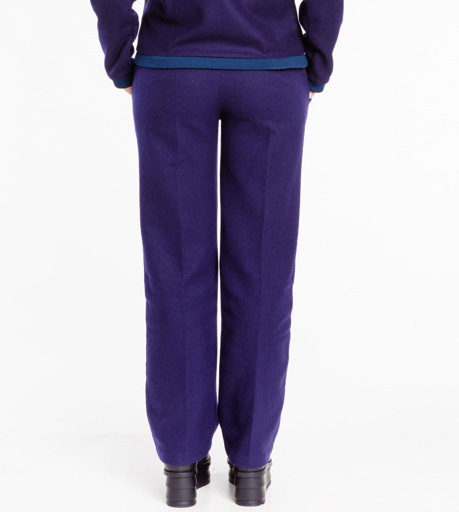 Blue/Purple Tailored Straight Trousers