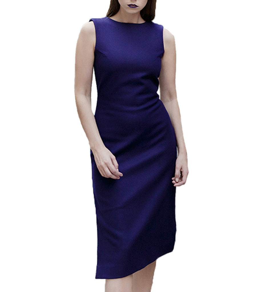 Pantone 2745C Tailored Sheath Dress