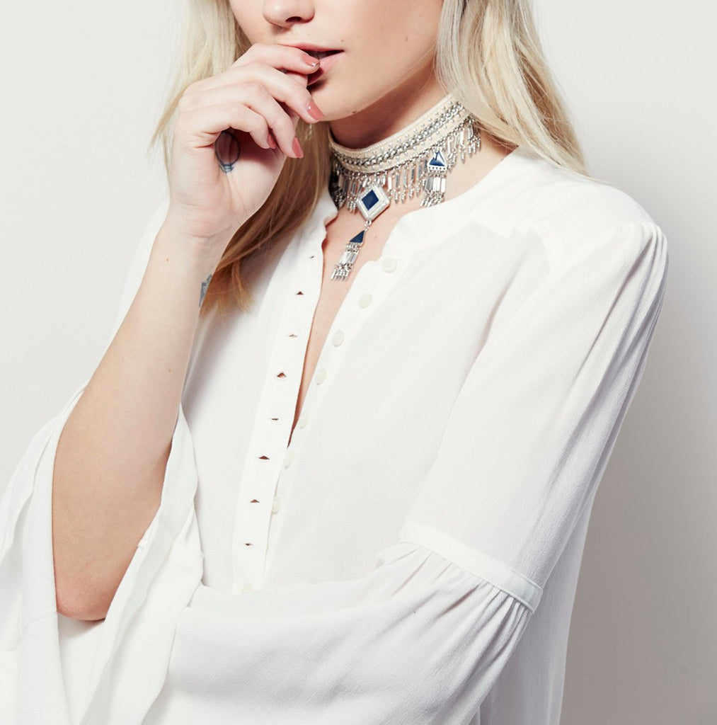 White Button Down Tunic