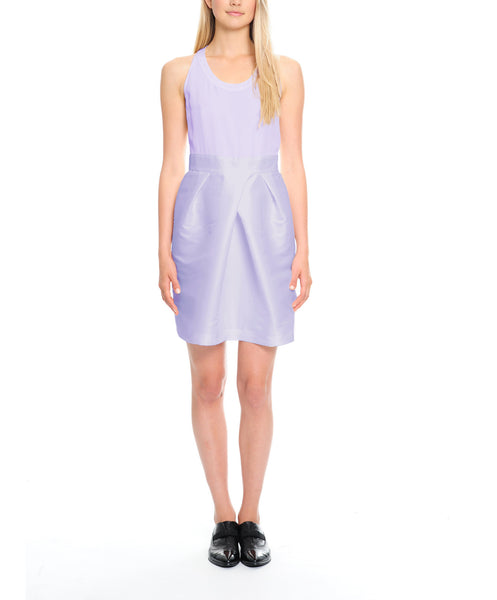 Lilac Satin Dress