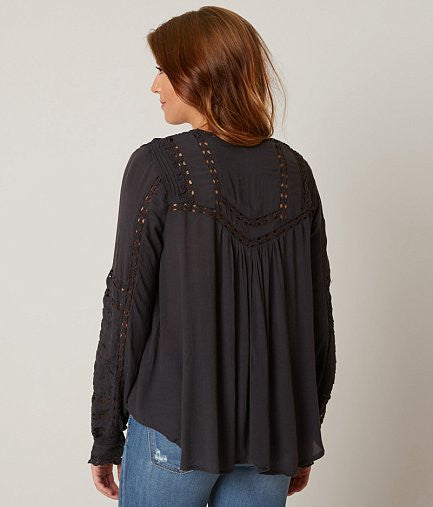 Grey Bohemian Blouse