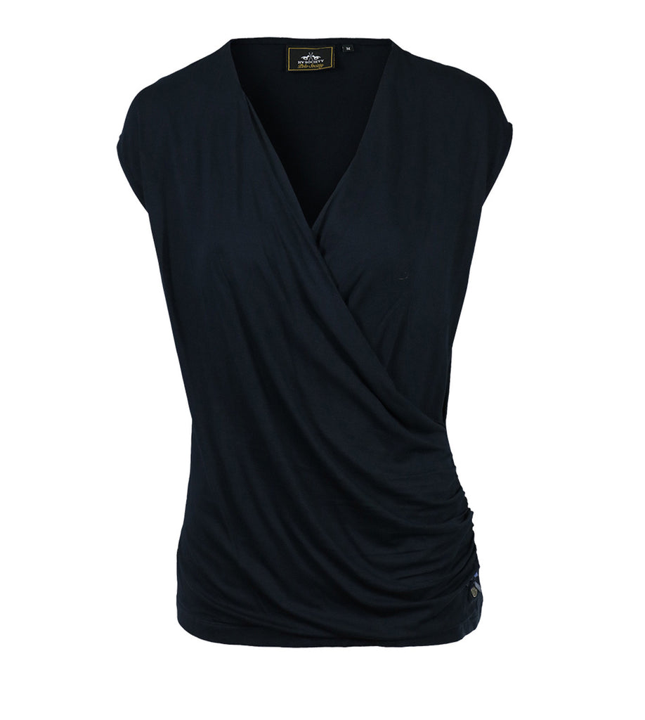 Buy Dark Blue Wrap Sleveless Top