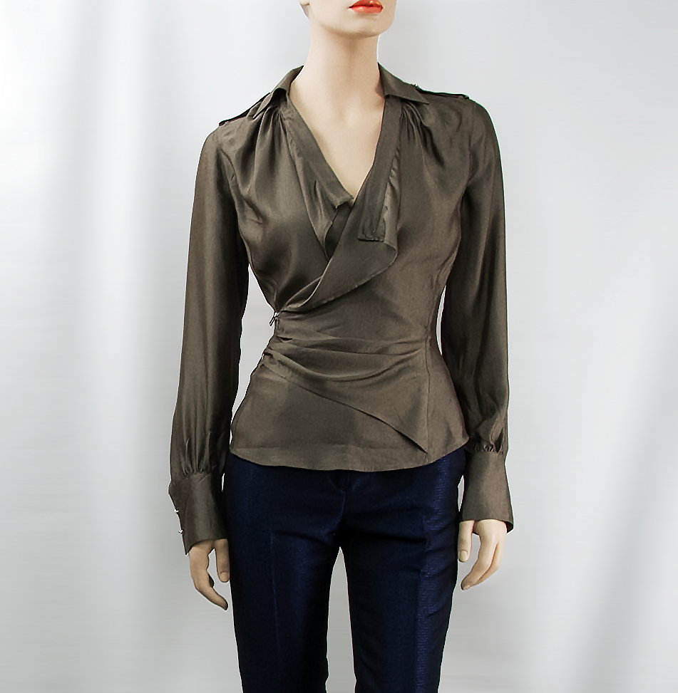 Giorgio Armani - Sleeveless Top in Pure Silk, 100% Silk, Black, Size: 52