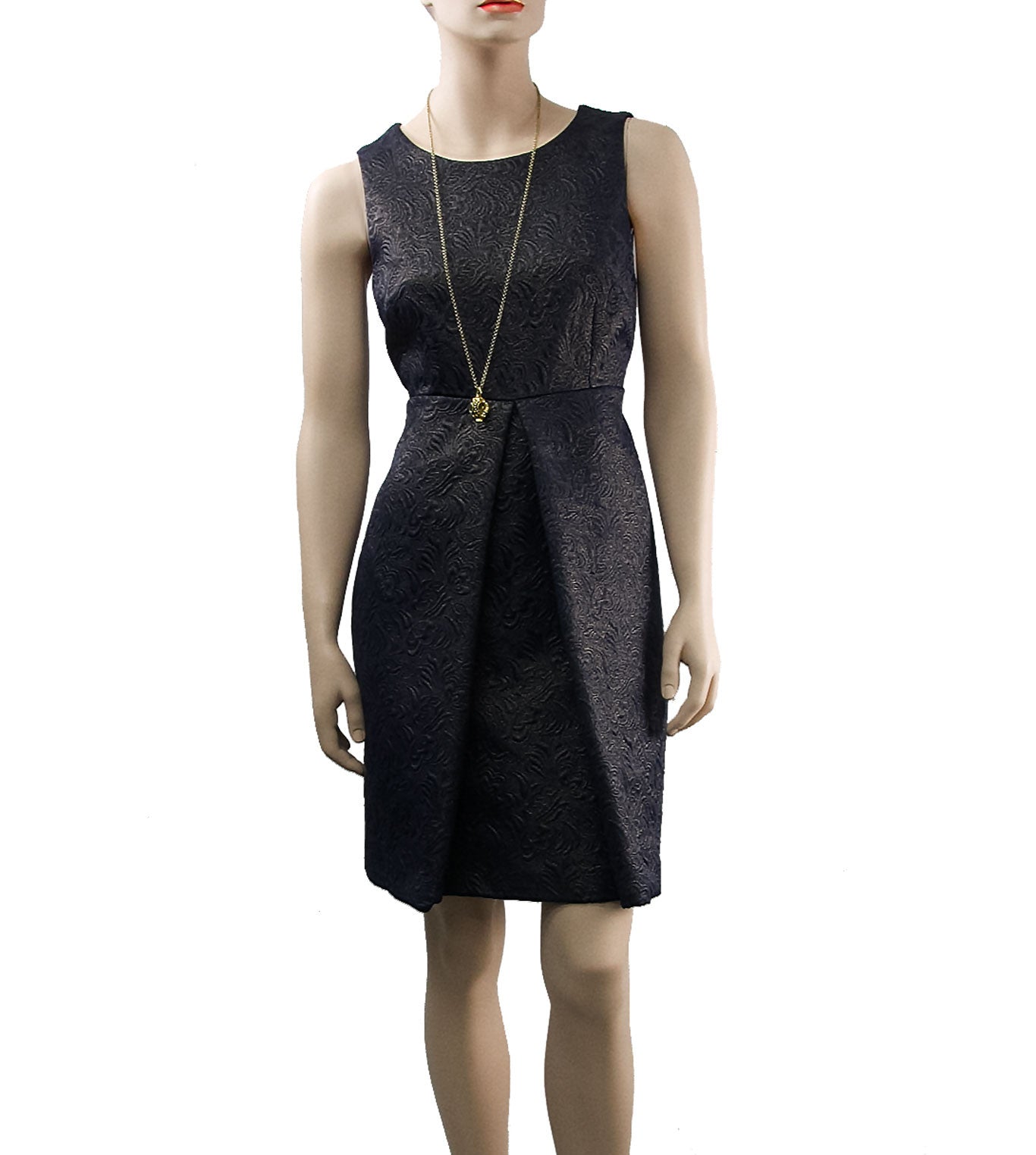 Blue/Gold Jacquard Dress - CURATORZ Blue/Gold Jacquard Dress - CURATORZ