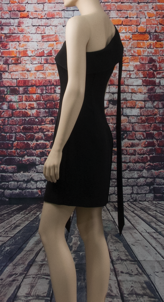 Black One-Shoulder Dress