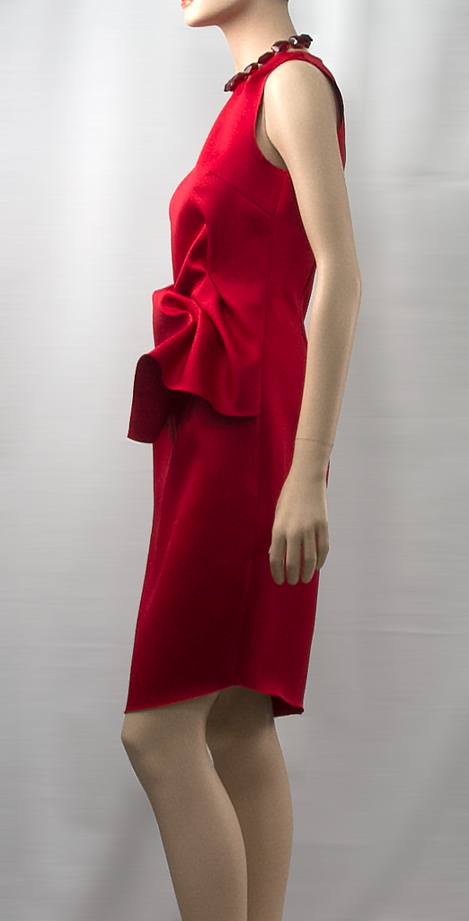 Red Sleeveless Sheath Dress