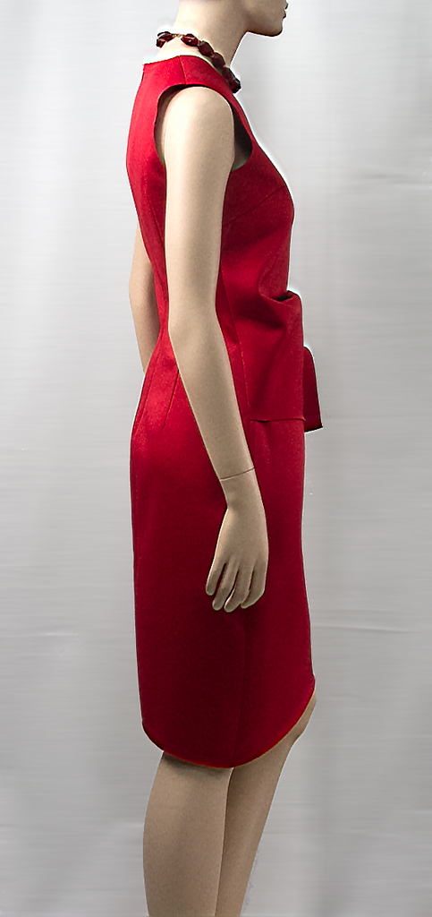 Red Sleeveless Sheath Dress