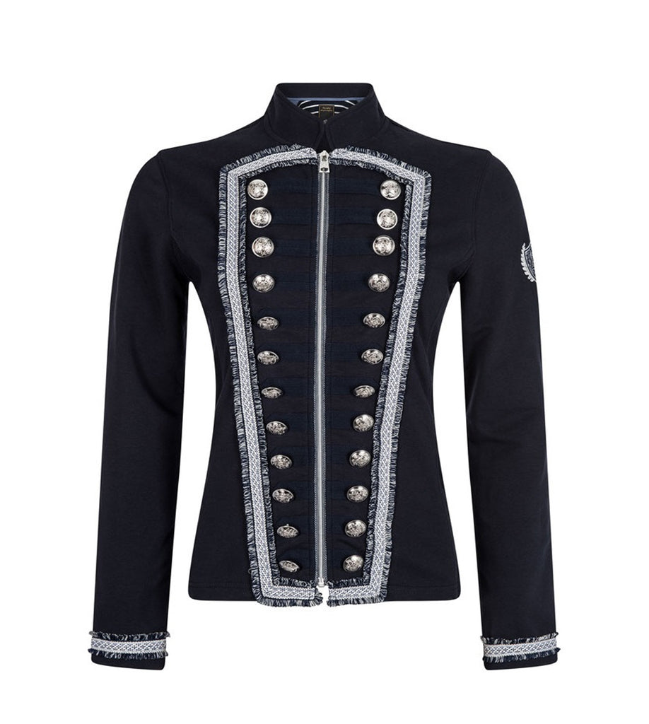 Buy Blue Sweater Blazer with Silver Buttons