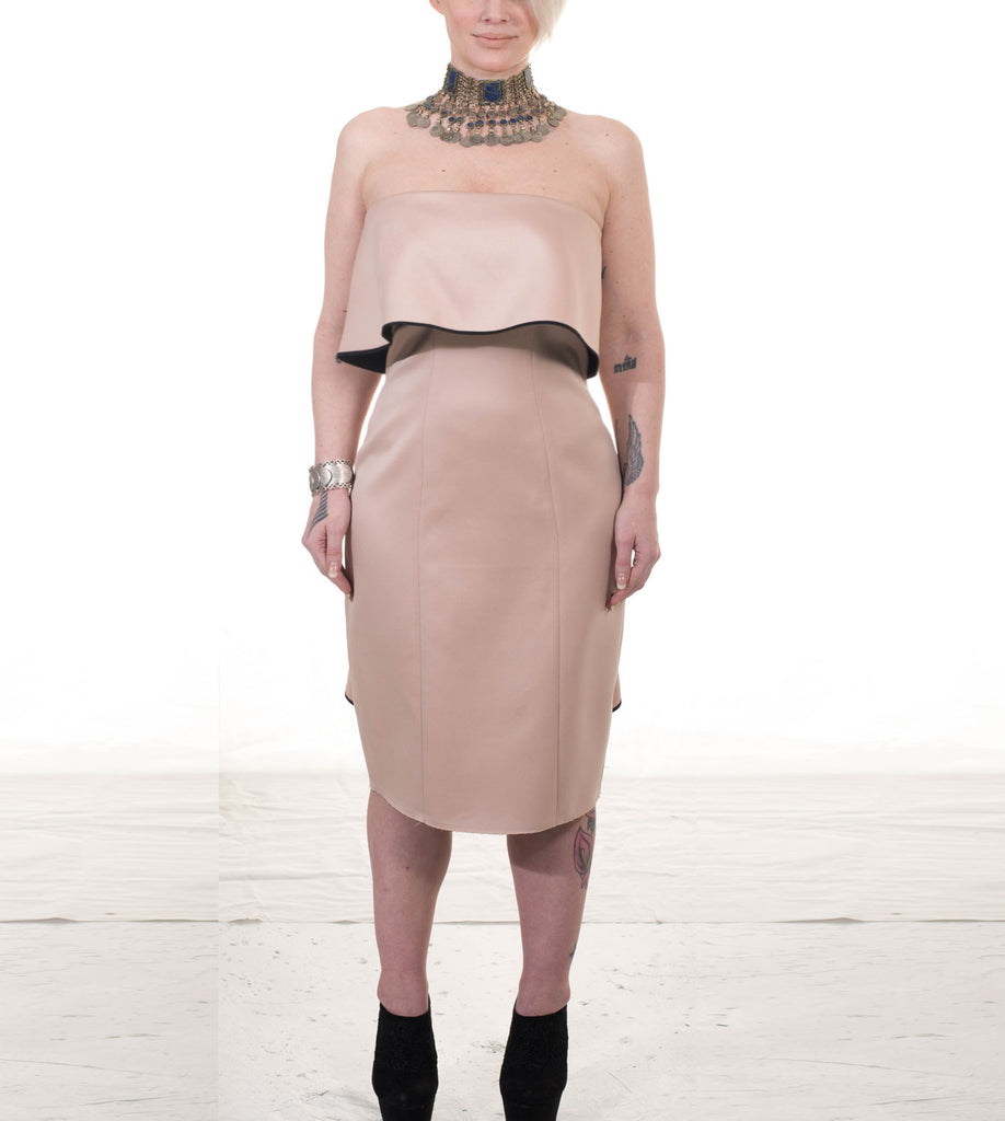 Dusty Rose Strapless Dress