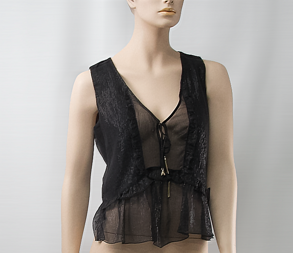 Black Shimmery Sheer Tank