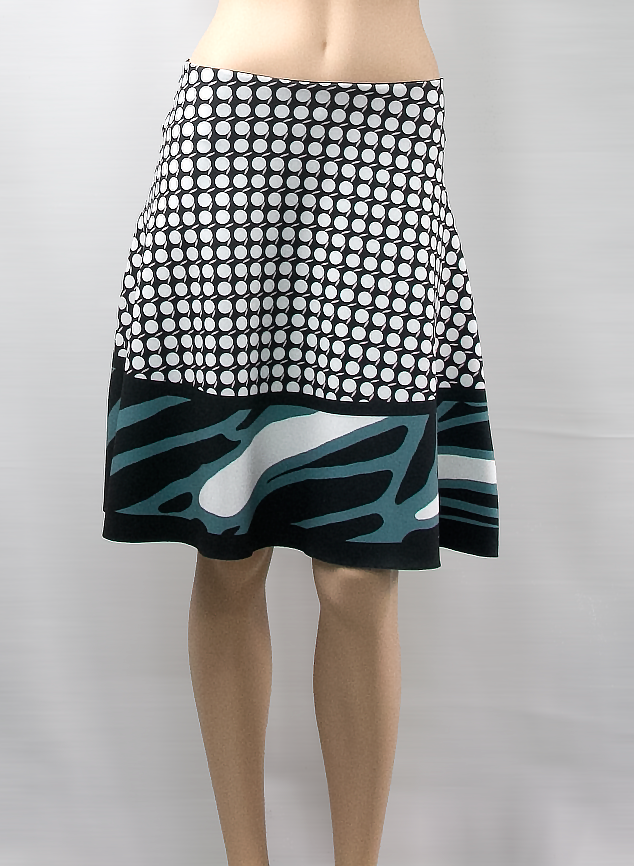 Black/Blue Dotted Skirt
