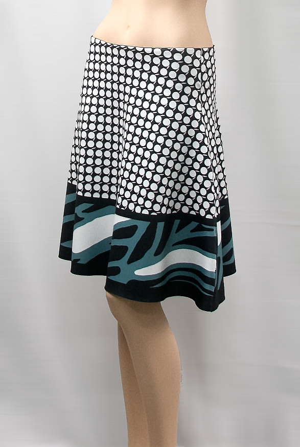 Black/Blue Dotted Skirt