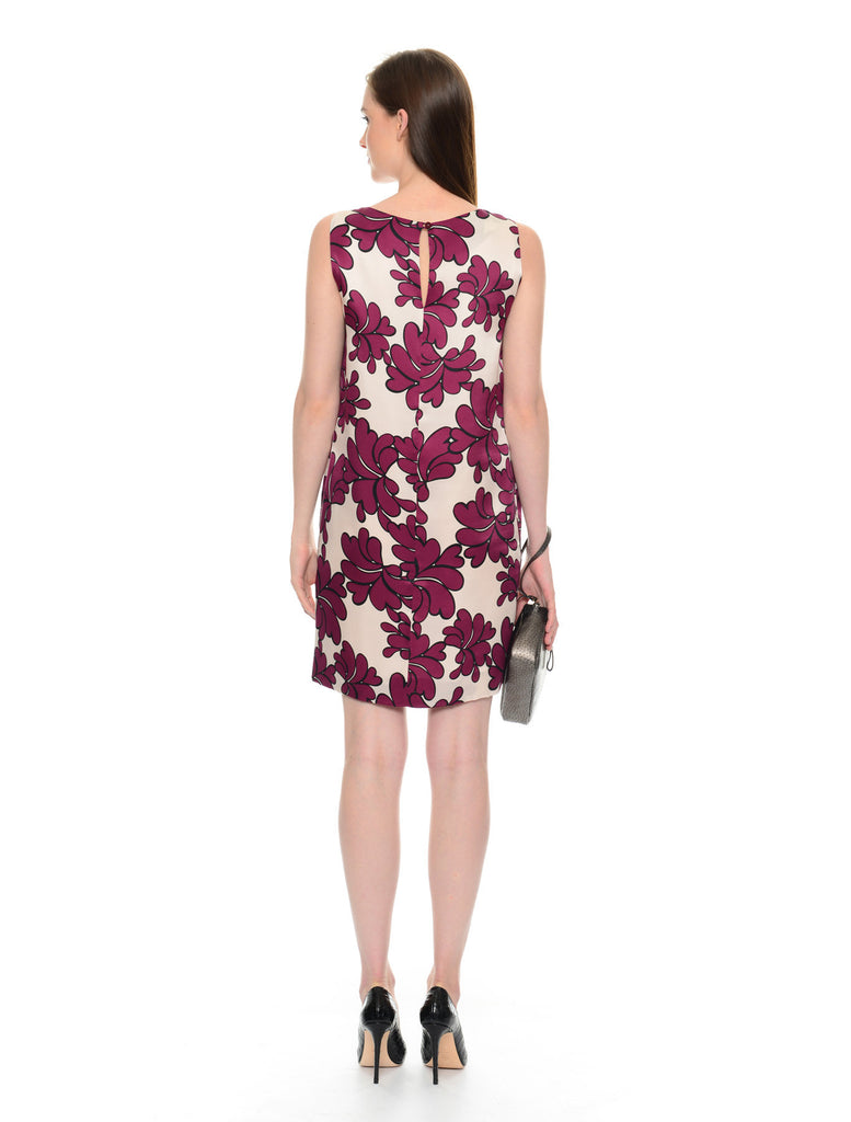 Rose/Cream Printed Satin Dress