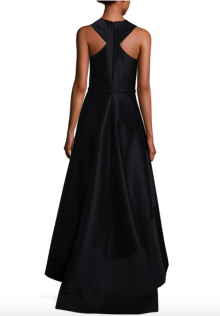 Black Sleeveless Hi-Low Gown
