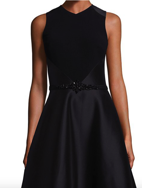 Black Sleeveless Hi-Low Gown