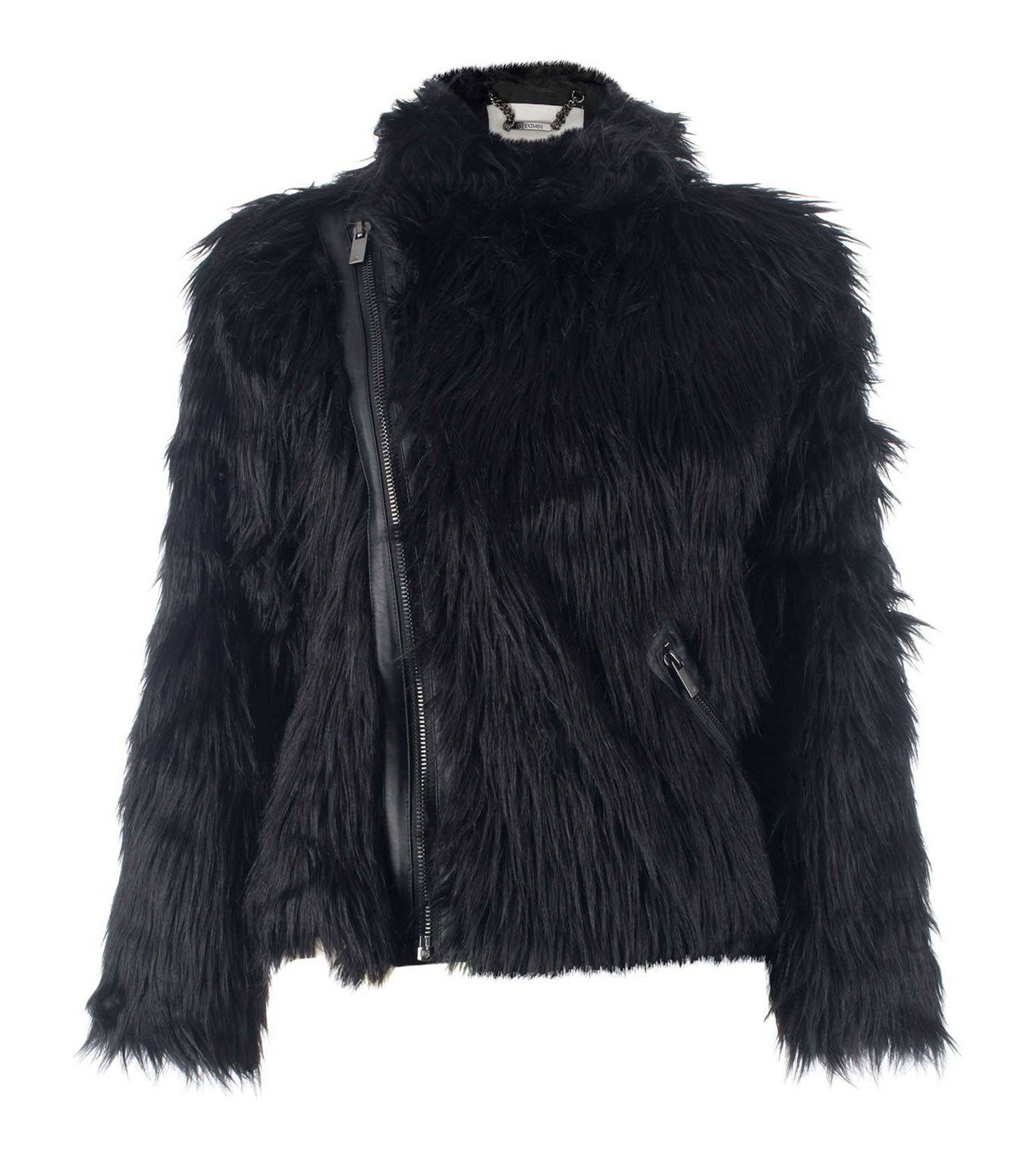 Black Eco Fur Jacket - CURATORZ