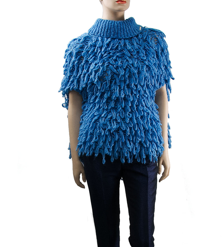 Blue Fringe Cape