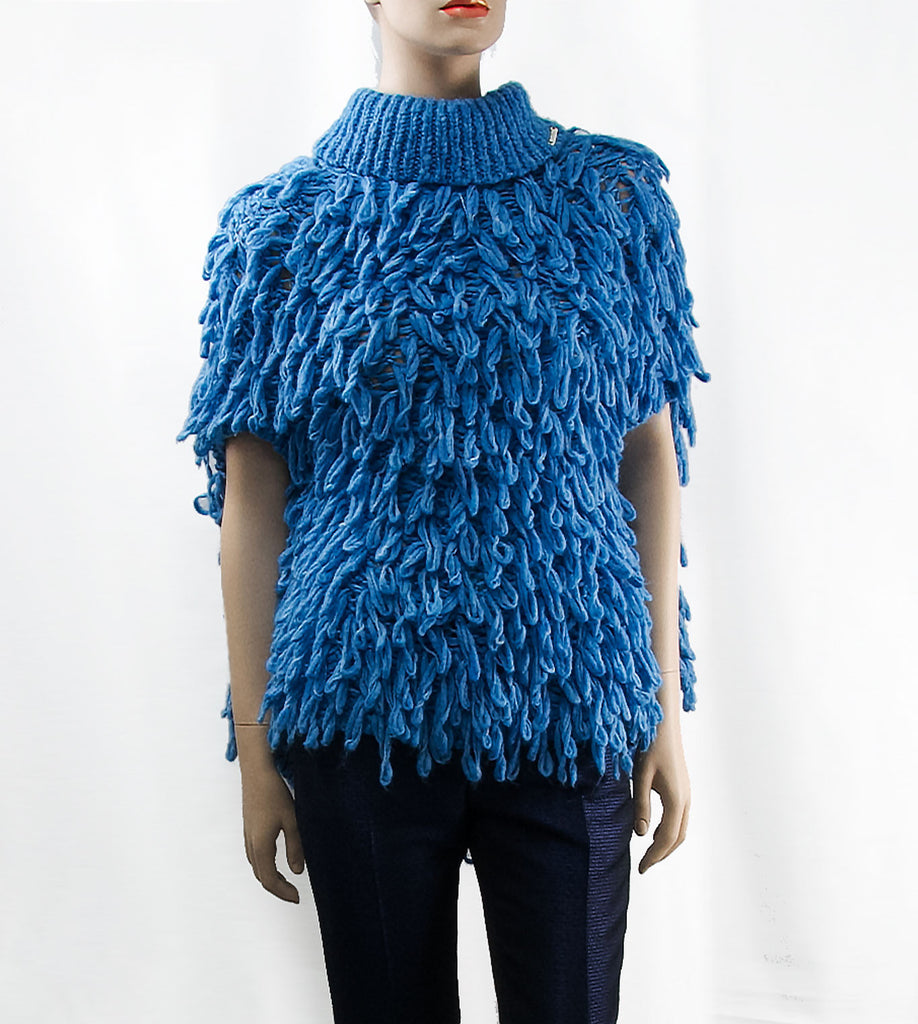 Blue Fringe Cape