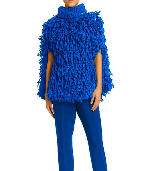 Blue Fringe Cape