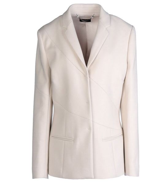 White Winter Wool Blazer
