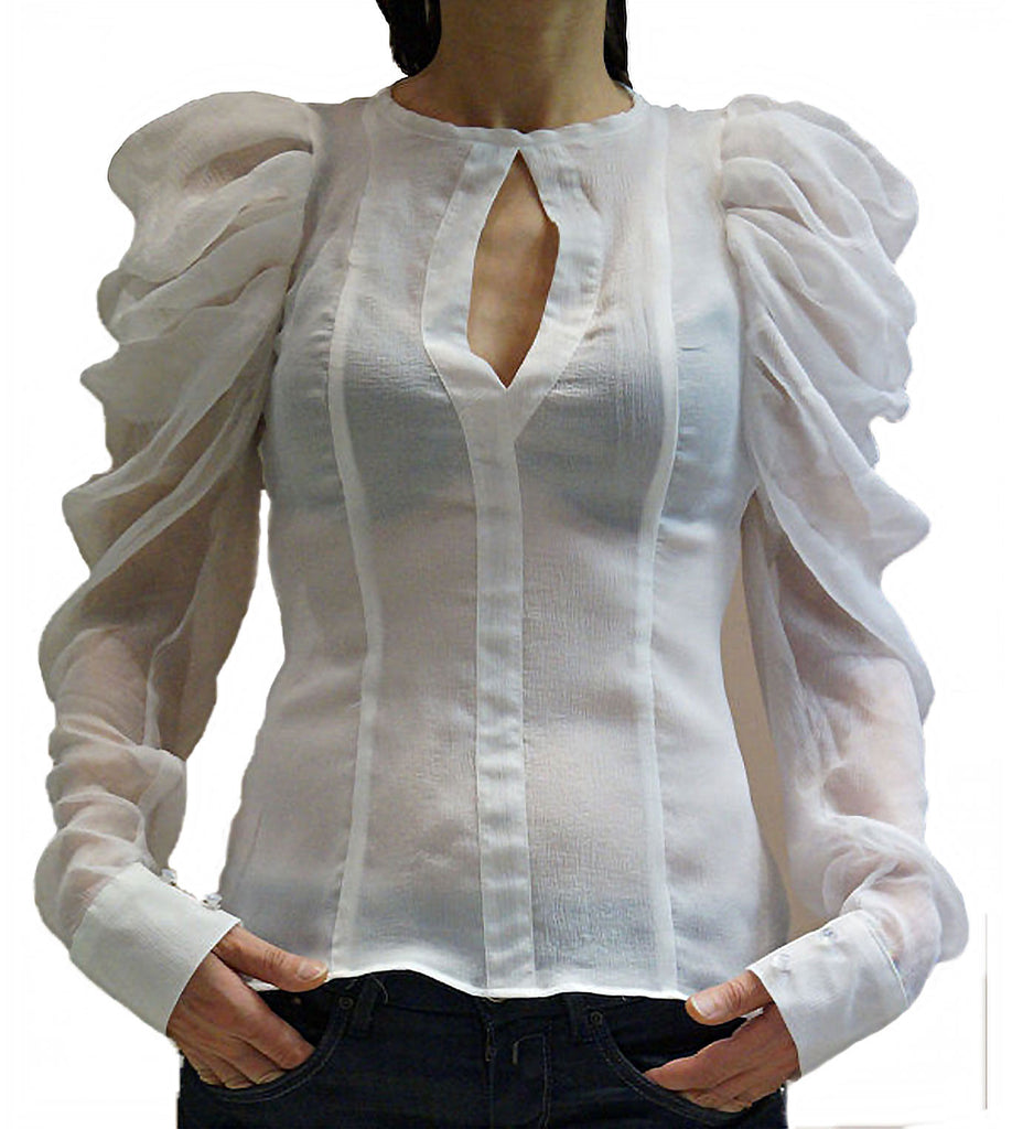 White Silk Romantic Shirt