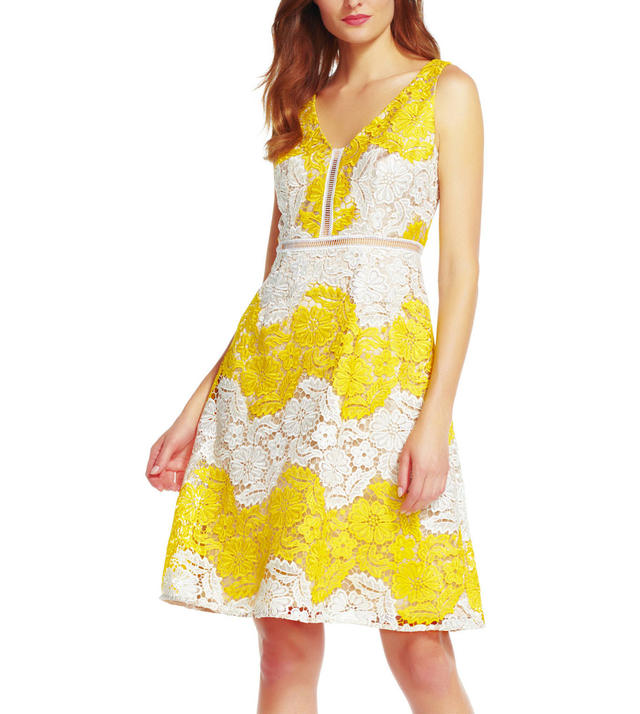 Yellow/White Lace Dress
