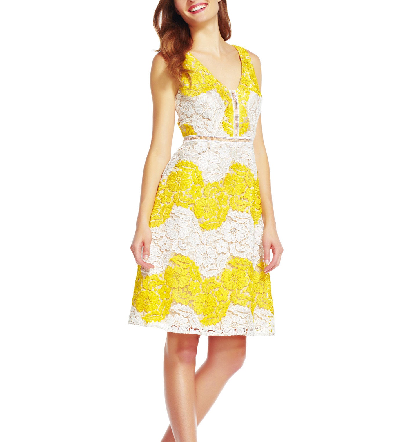 Yellow/White Lace Dress - CURATORZ Yellow/White Lace Dress - CURATORZ