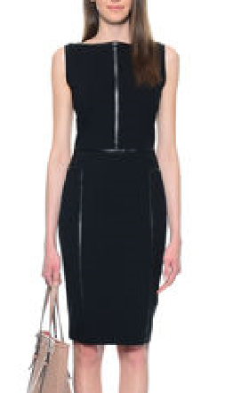 Black Interlock Jersey Dress