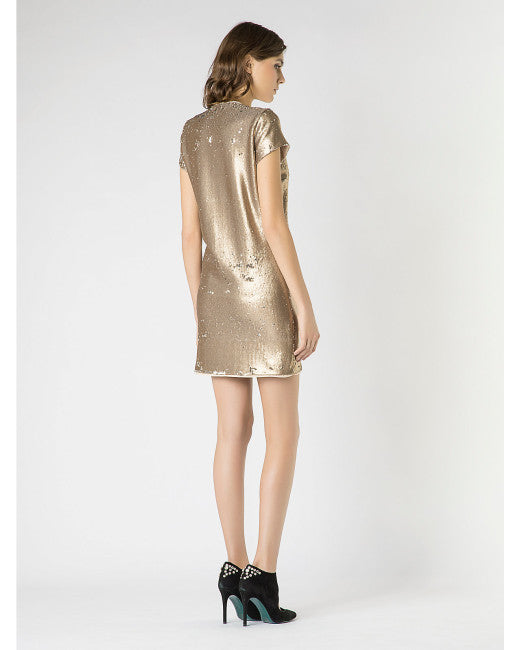 patrizia pepe gold dress Patrizia Pepe Dress woman - Gold | 2A2852A497
